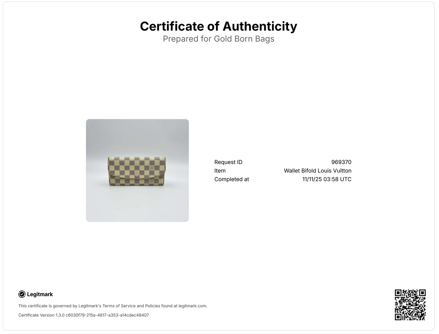 Damier Azur Emilie Wallet Rose Ballerine