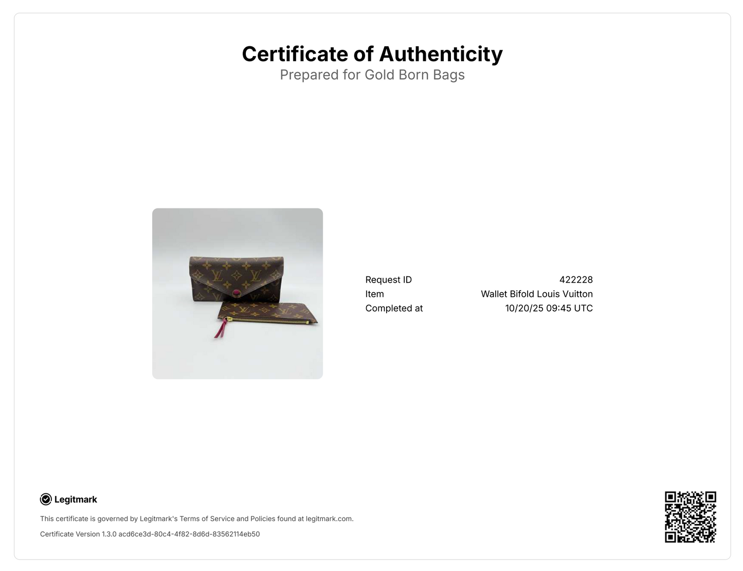 Monogram Josephine Wallet  Burgundy