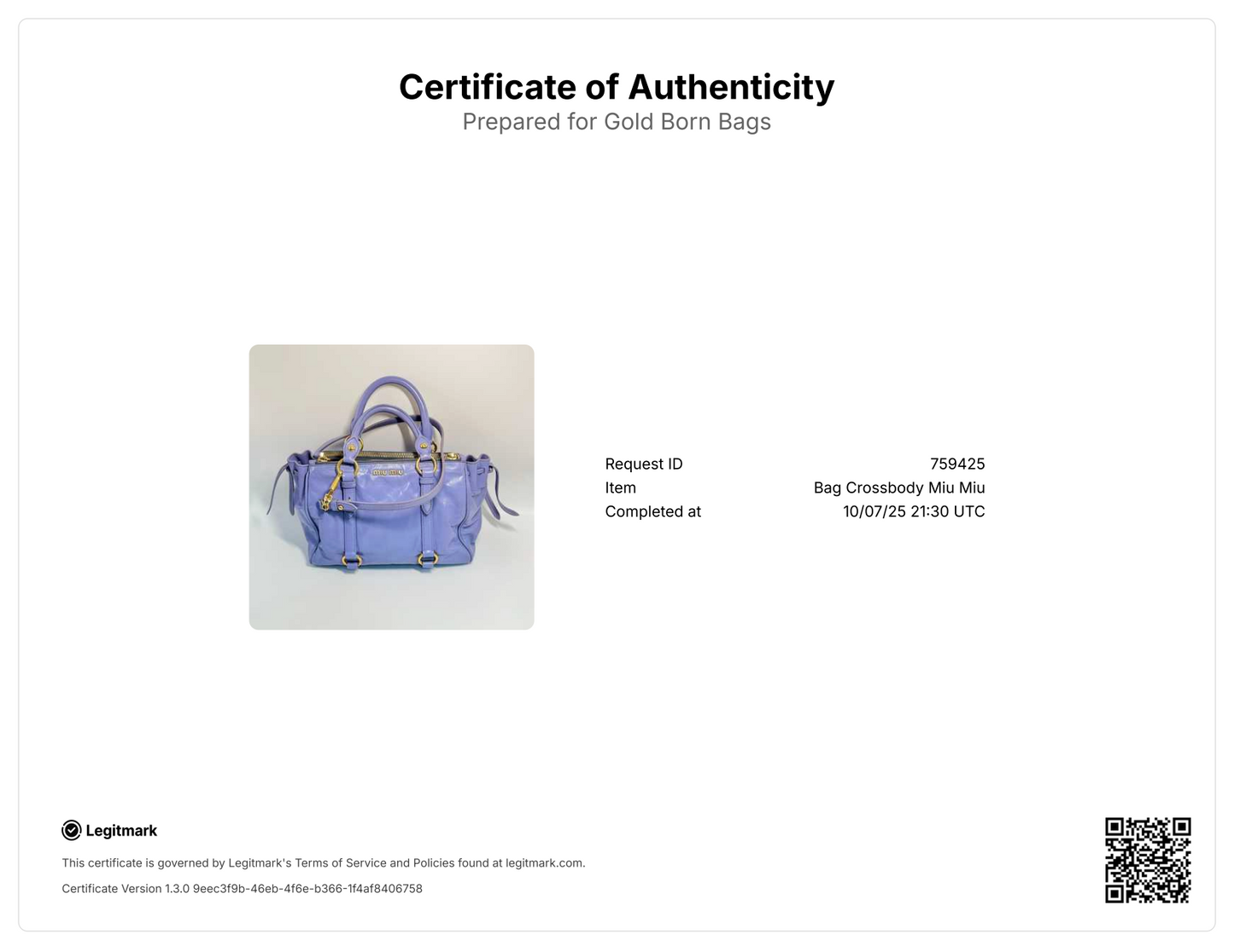 Purple Vitello Lux Leather Gathered Tote