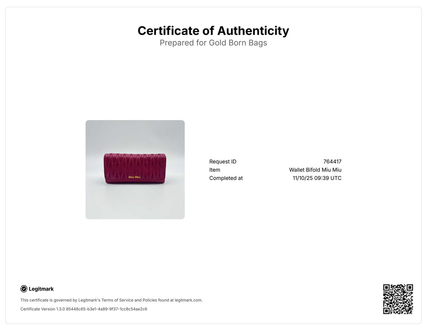 Fuchsia Matelassé Continental Wallet