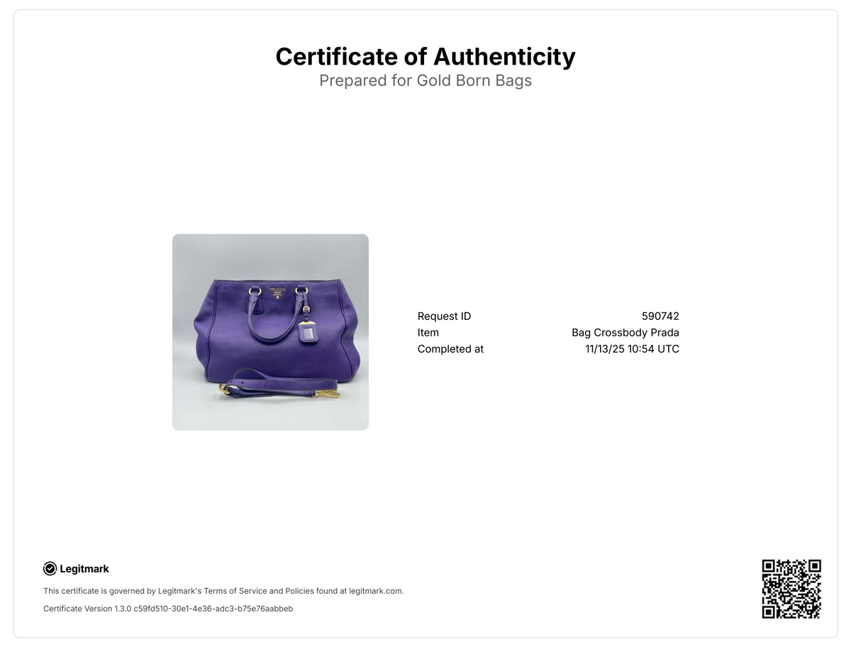 Prada Vitello Daino Galleria Tote Purple — view 7 of 7 Vitello Daino Galleria Tote Purple, view 7 of 7