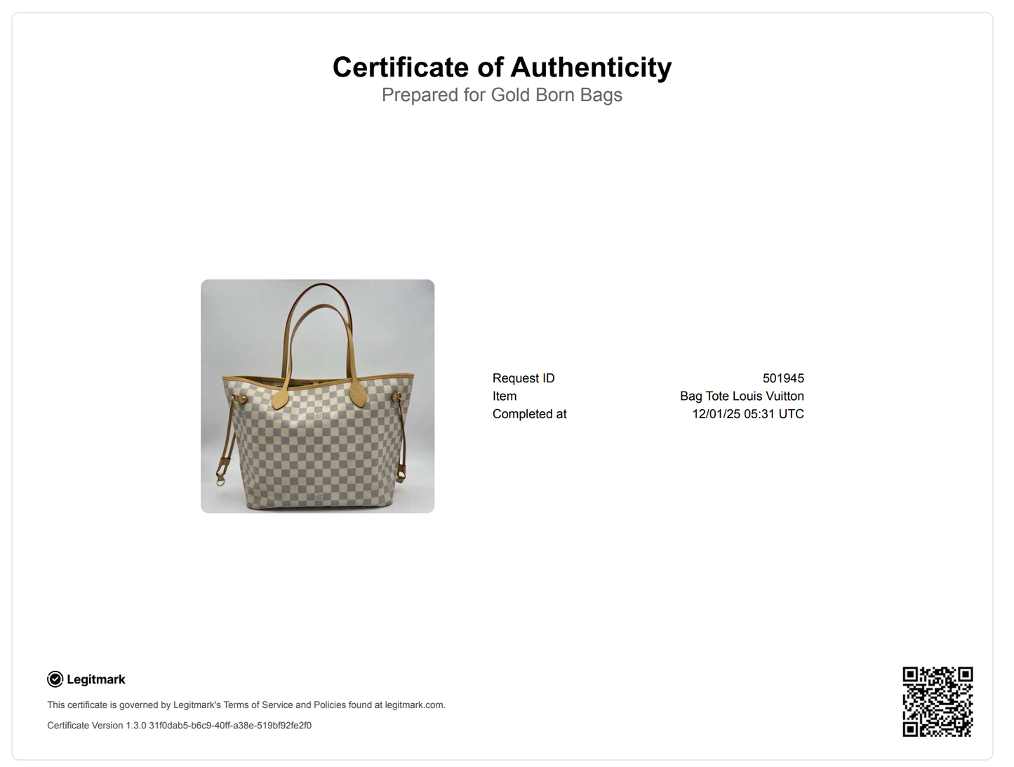 Damier Azur Neverfull MM