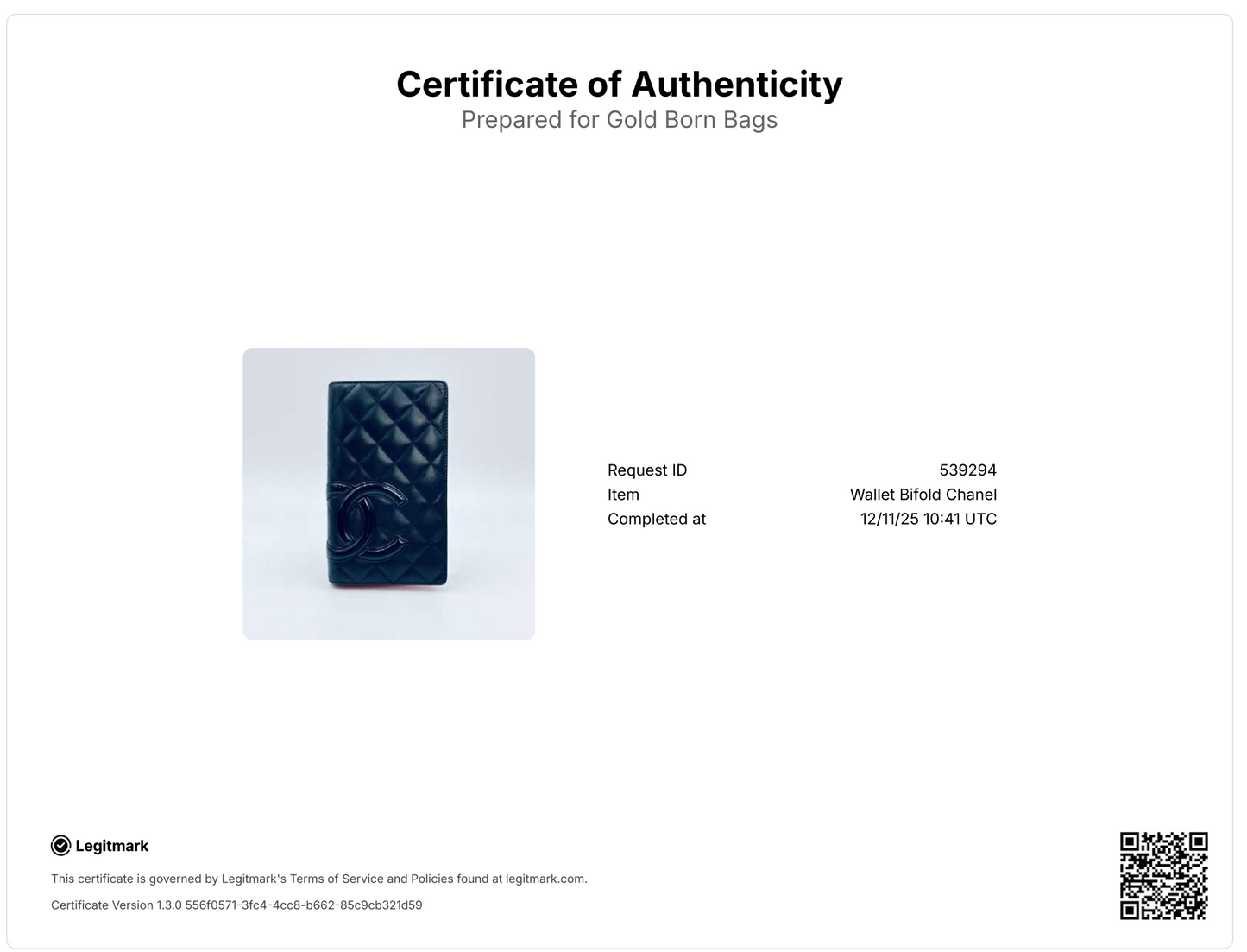 Cambon Biofold Wallet Quilted Lambskin Long