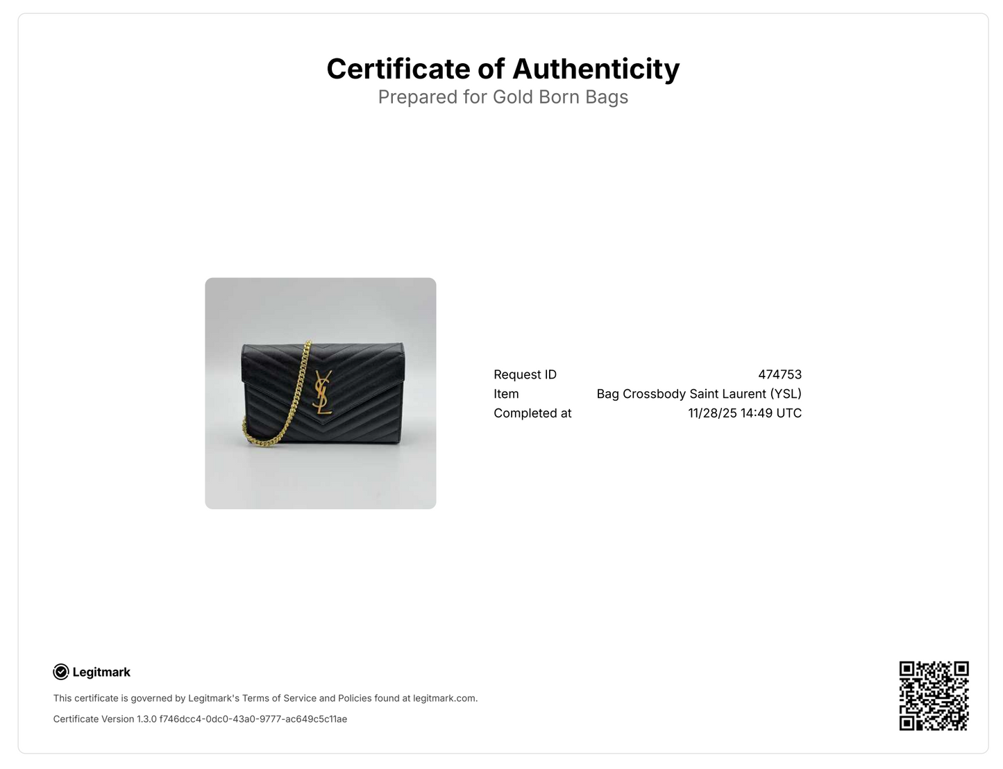 CLASSIC CASSANDRE CHAIN WALLET IN GRAIN DE POUDRE LEATHER