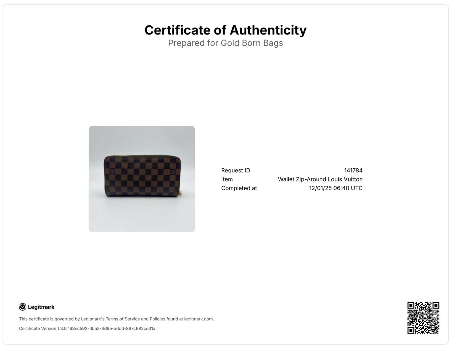 Damier Ebene Zippy Wallet