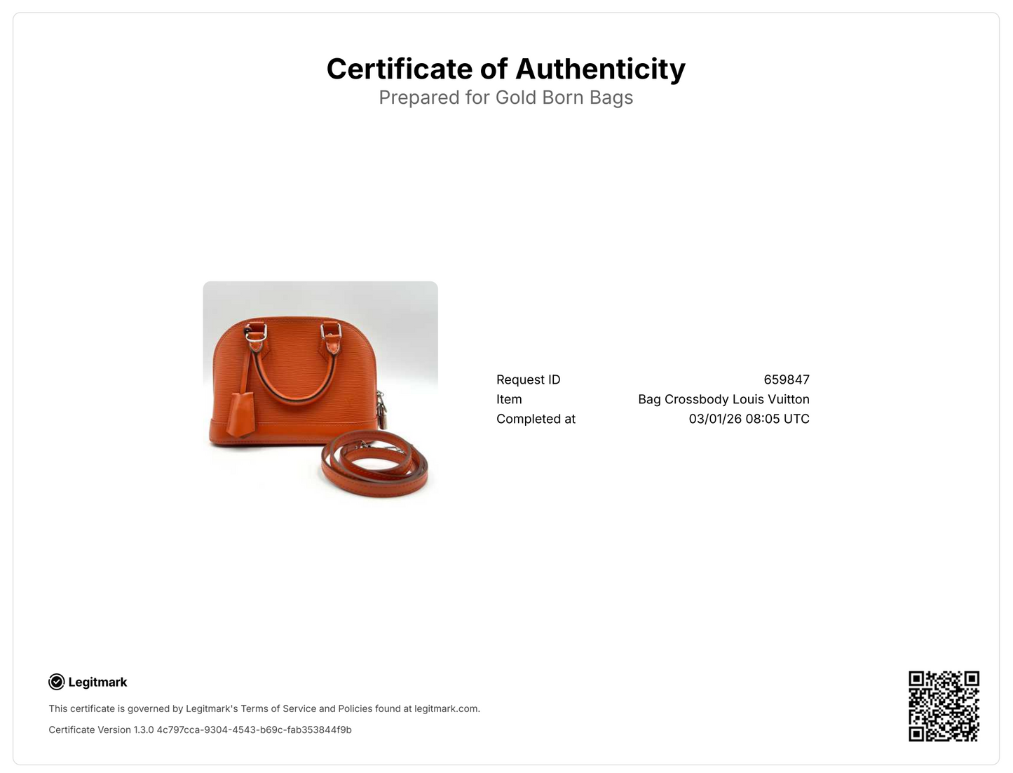 Epi Leather Alma BB Orange