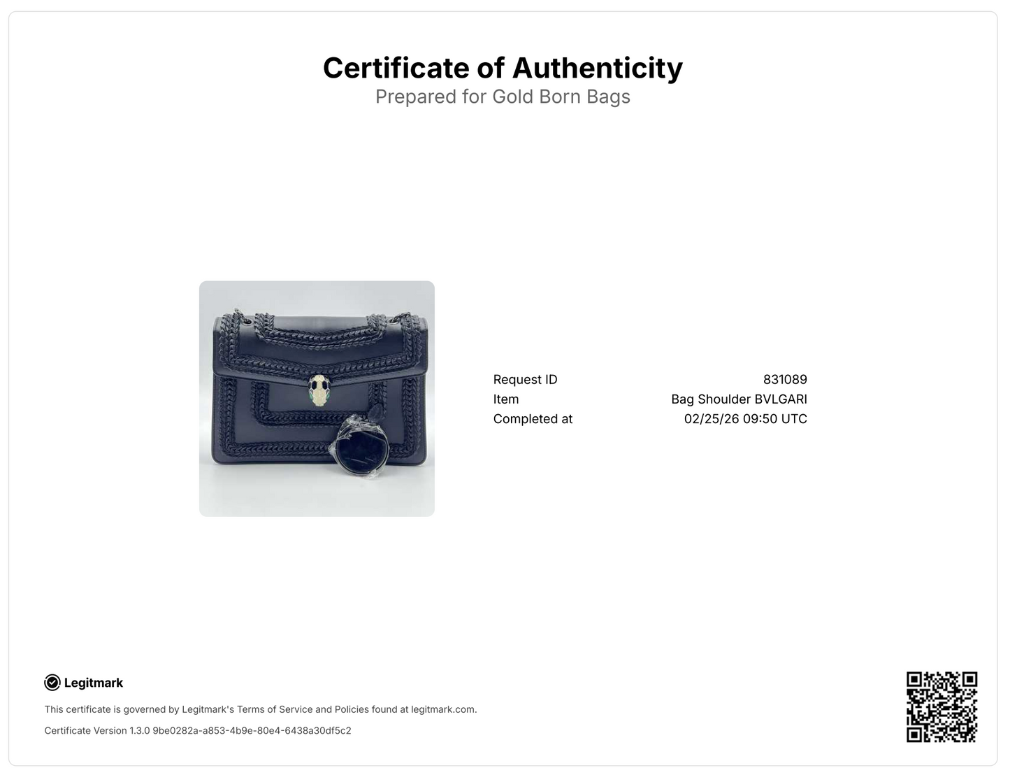 Calfskin Plisse Serpenti Forever Crossbody Bag Black