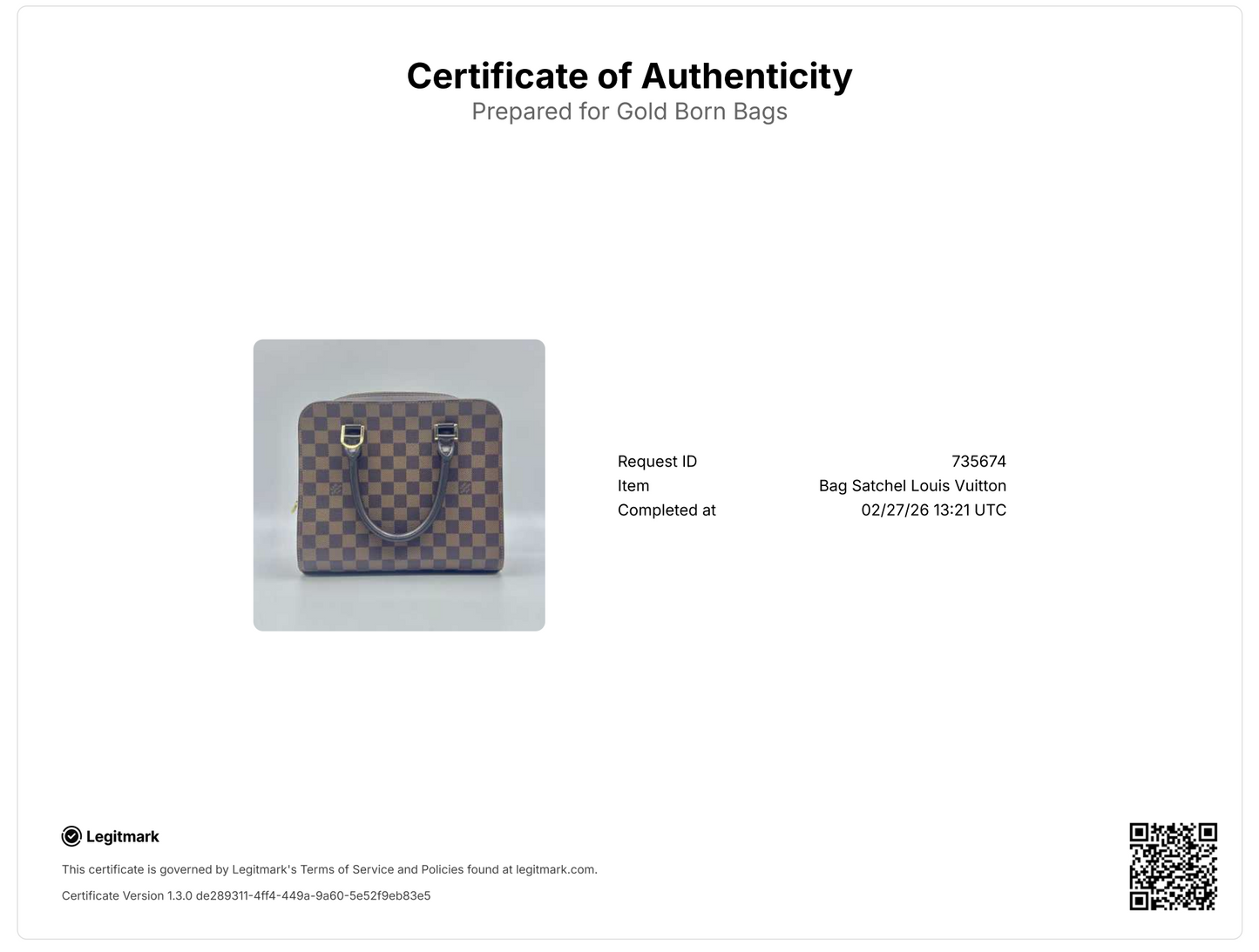 Triana Bag Damier Ebene