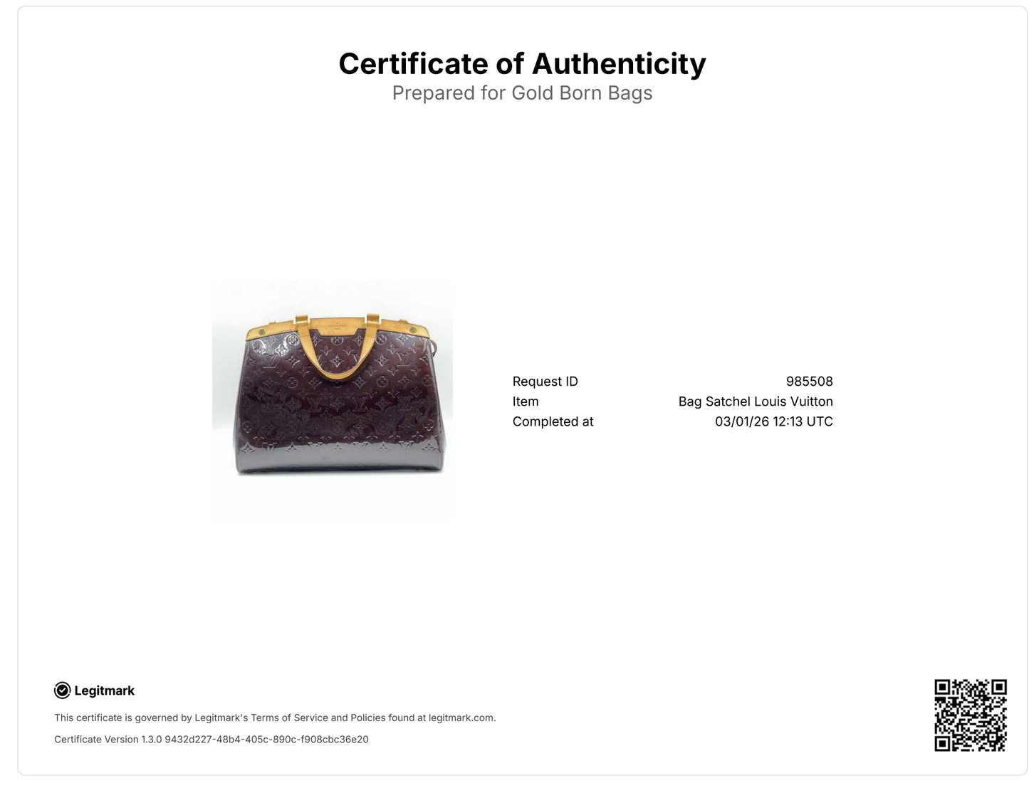 Brea Handbag Monogram Vernis GM