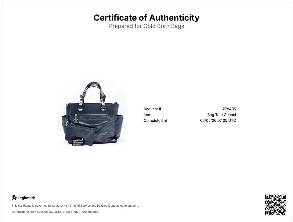 Chanel Coated Canvas Quilted Large Paris Biarritz Tote Black — view 8 of 8 Coated Canvas Quilted Large Paris Biarritz Tote Black, view 8 of 8