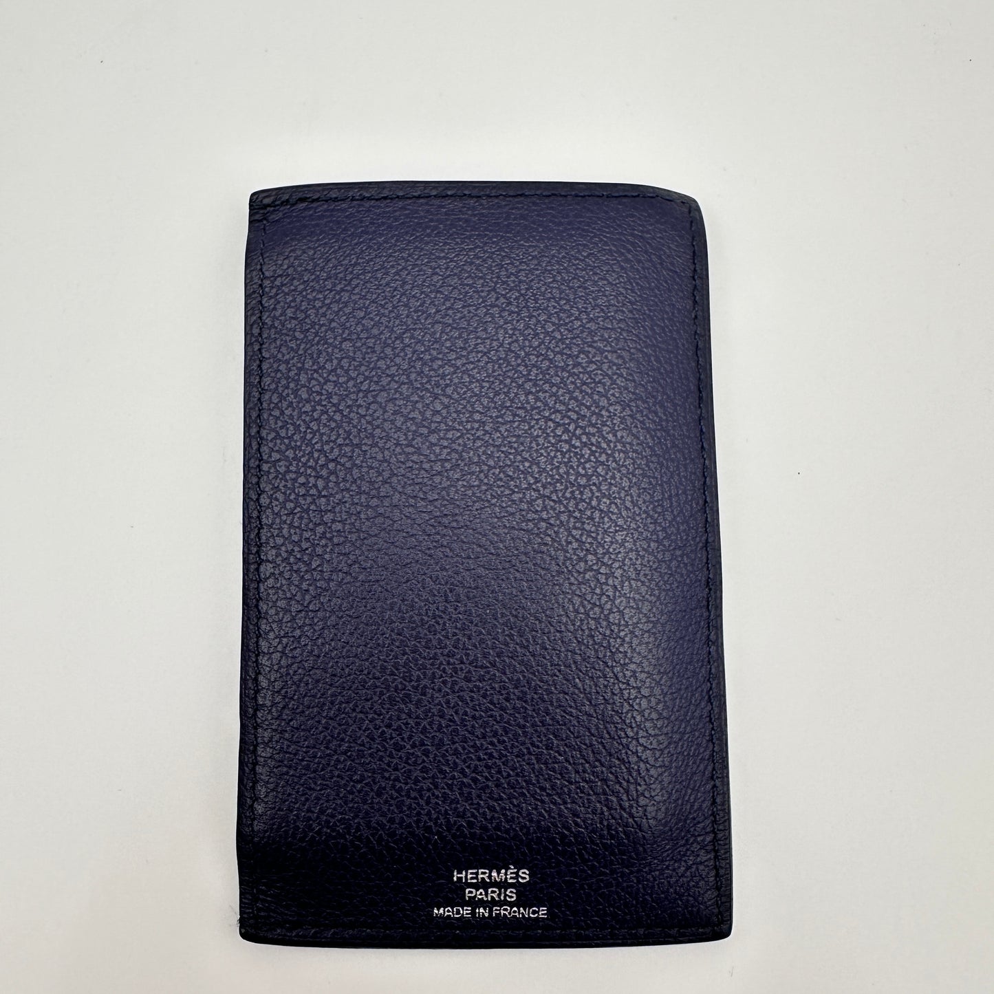 Petit Chevaux Vertical Business Card Case Black Blue