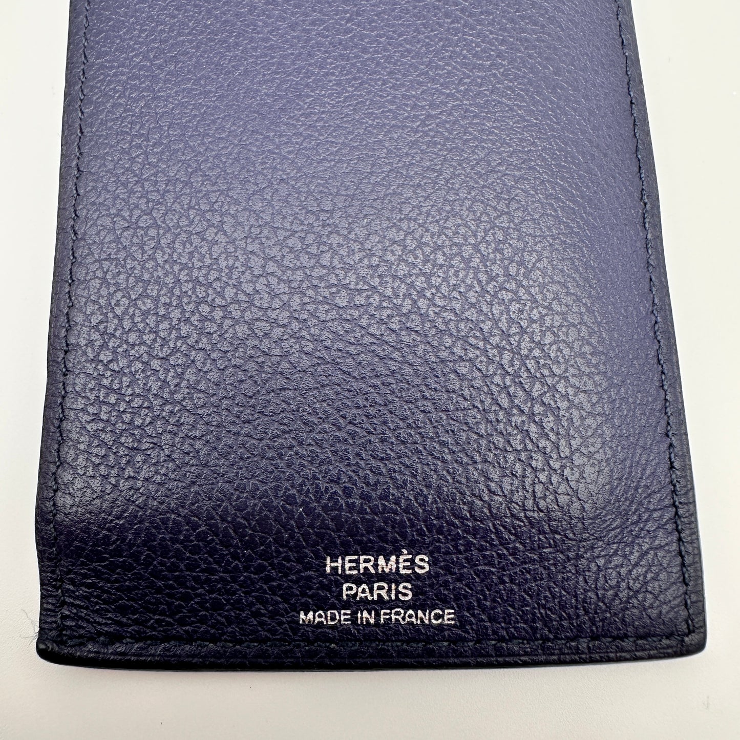 Petit Chevaux Vertical Business Card Case Black Blue