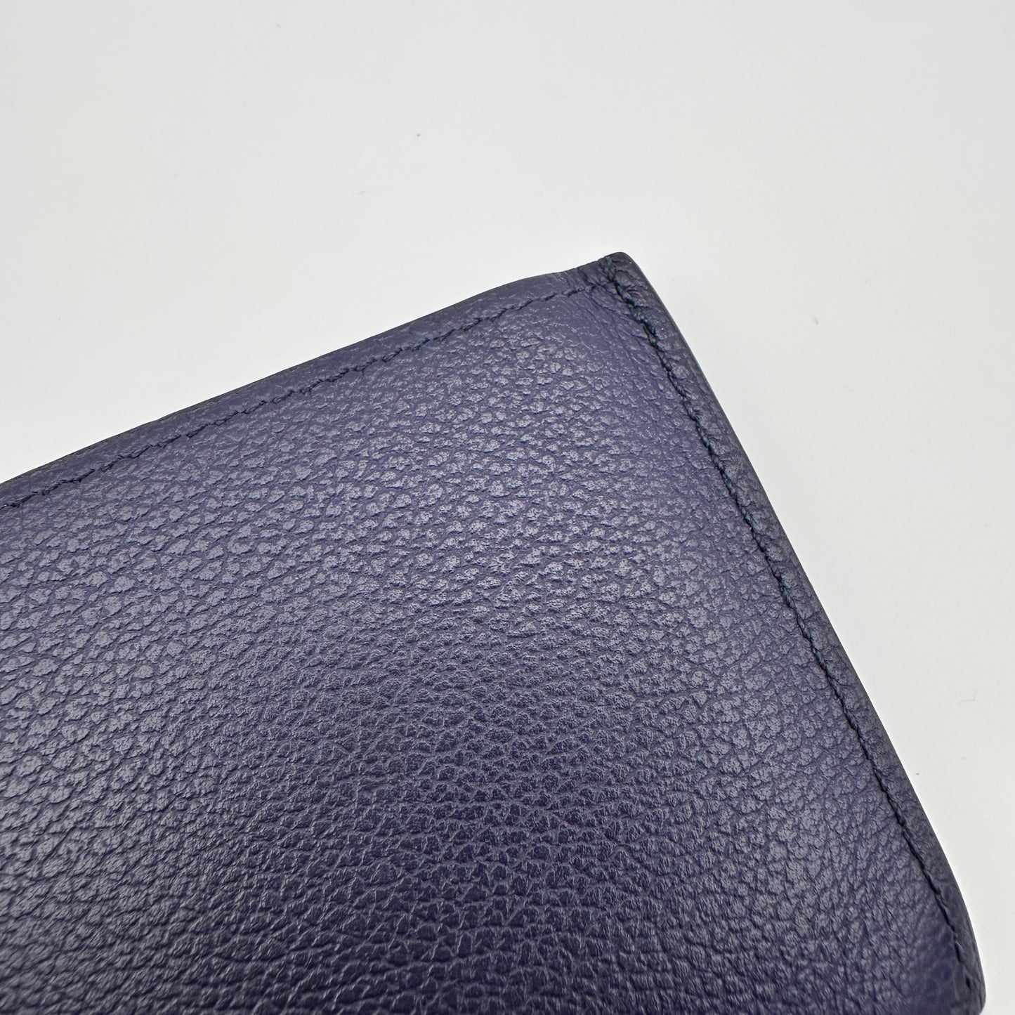 Petit Chevaux Vertical Business Card Case Black Blue