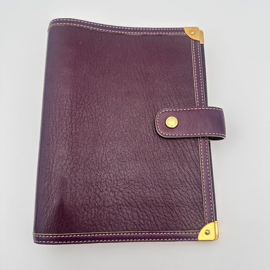 Plum Suhali Leather Small Agenda/Notebook Cover