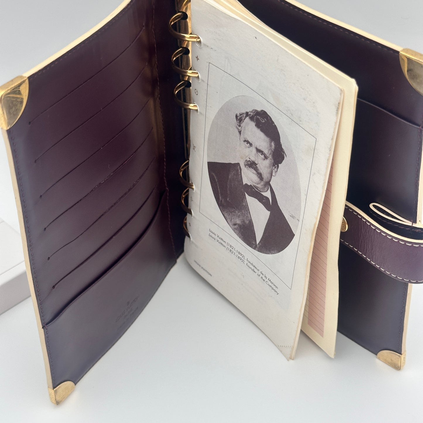 Plum Suhali Leather Small Agenda/Notebook Cover