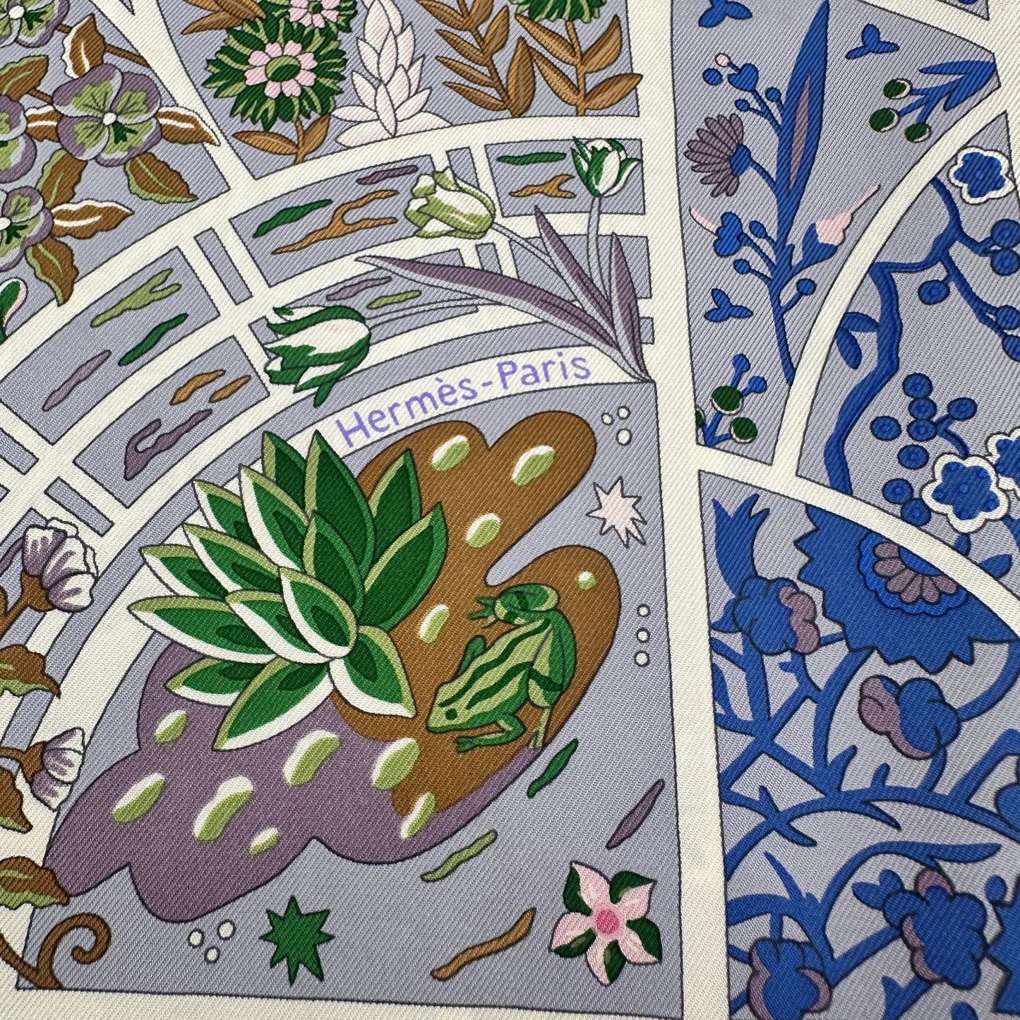 90cm Silk Scarf Blue