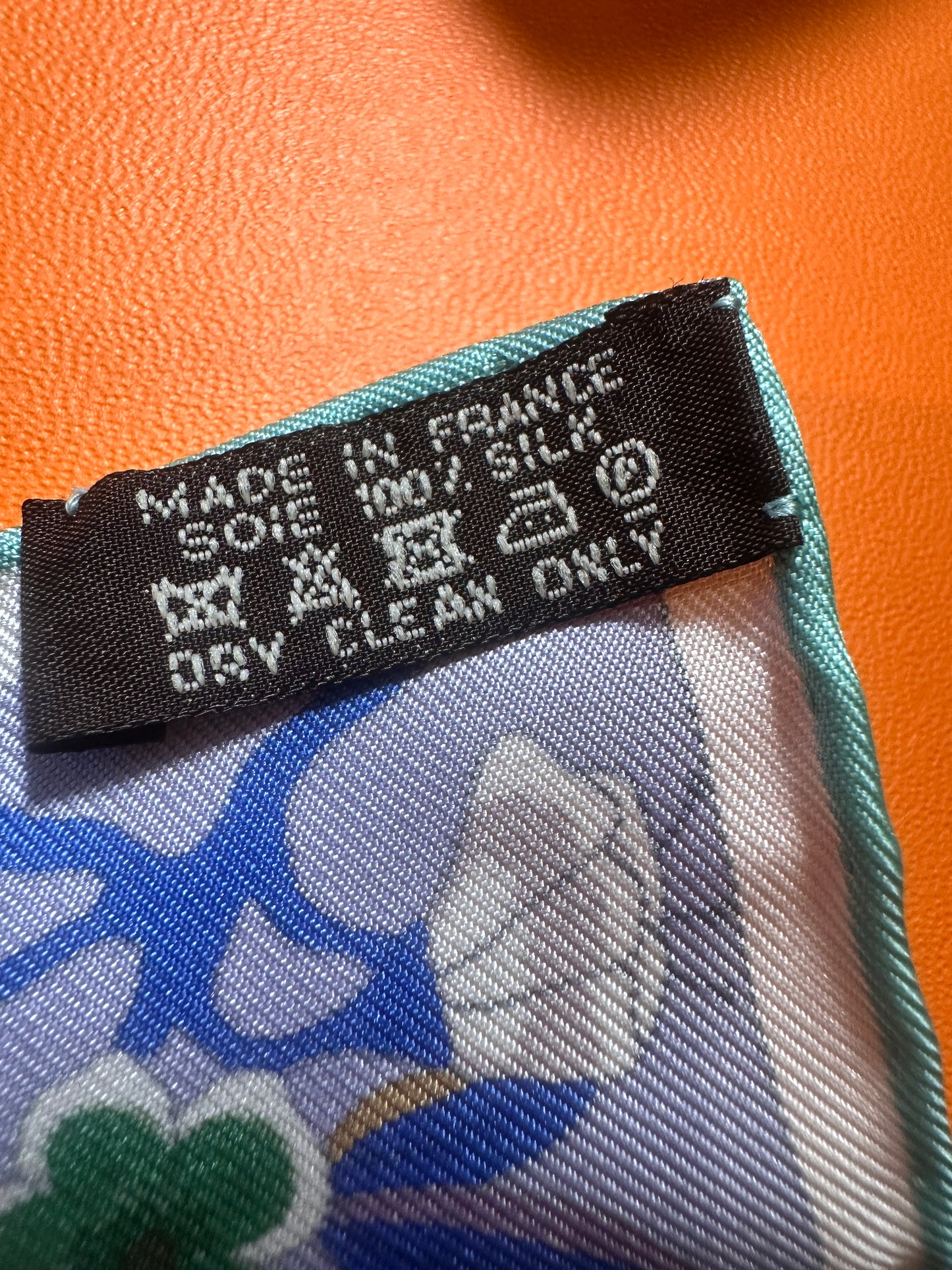 90cm Silk Scarf Blue