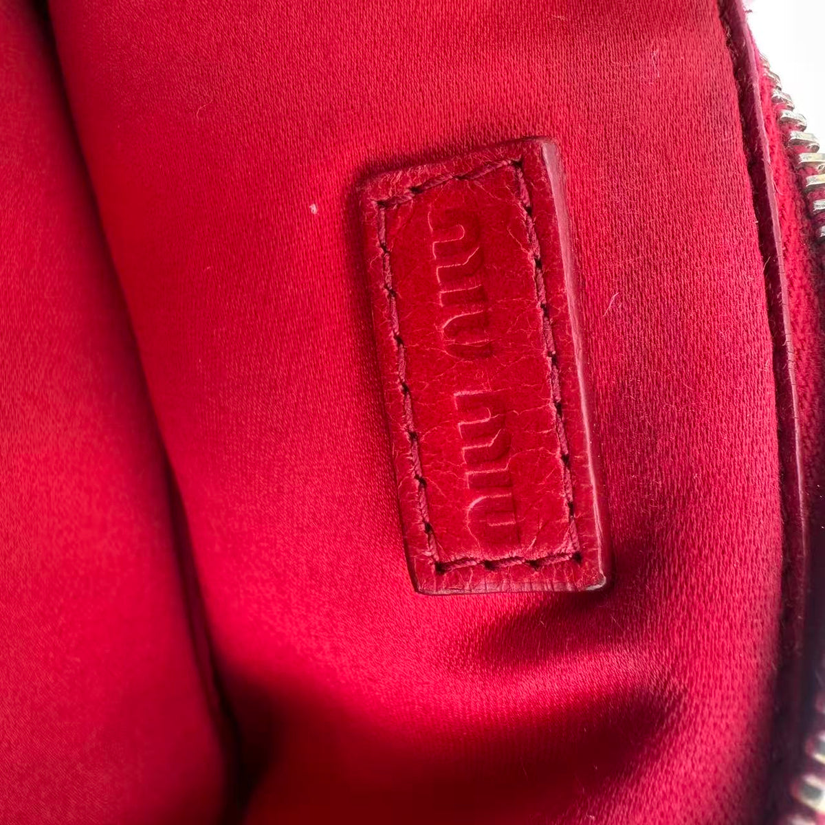 Nappa Matelasse Double Zip Pochette Clutch Rosso — view 4 of 7 Nappa Matelasse Double Zip Pochette Clutch Rosso, view 4 of 7