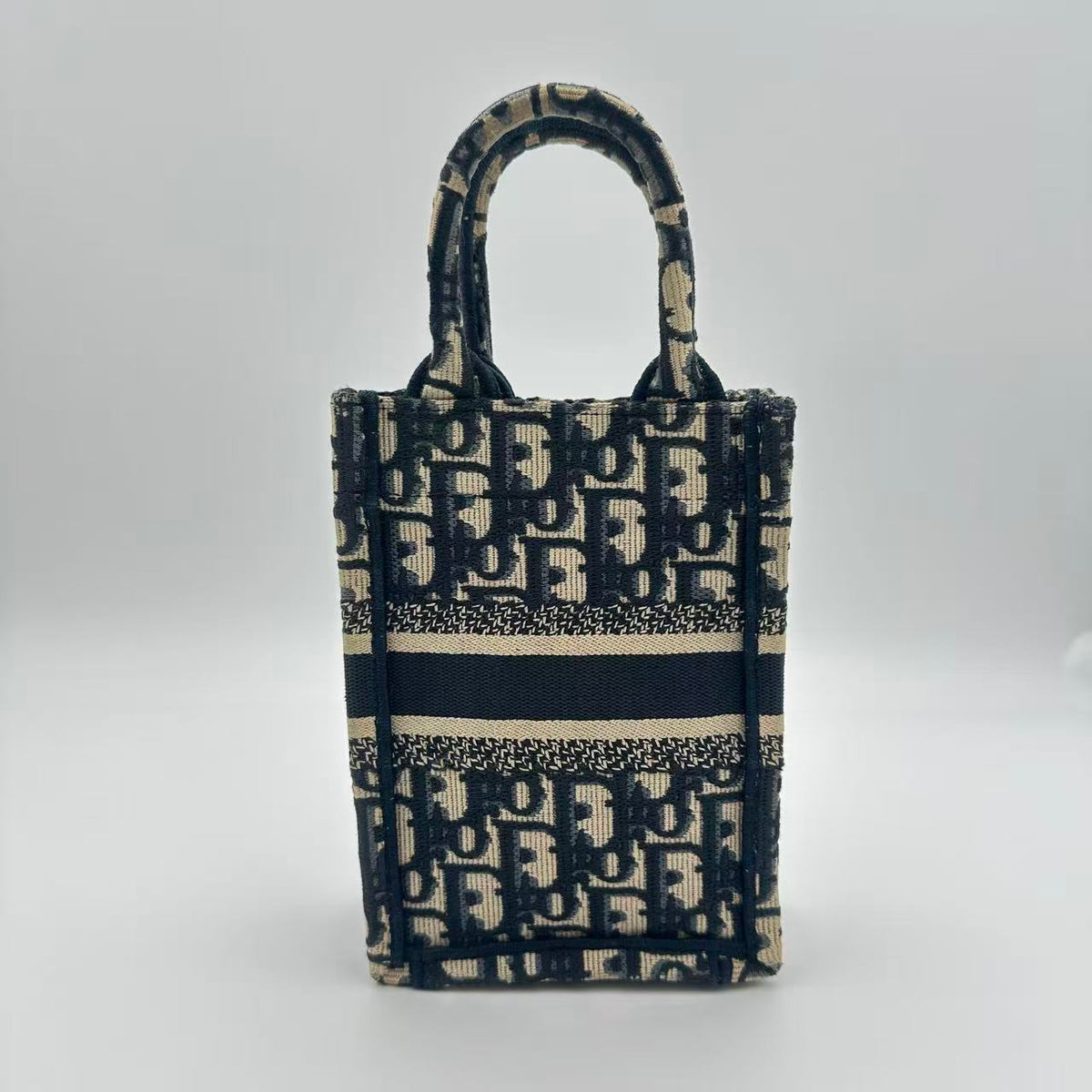 Dior Book Tote Phone Bag Embroidered Canvas Mini — view 2 of 8 Book Tote Phone Bag Embroidered Canvas Mini, view 2 of 8