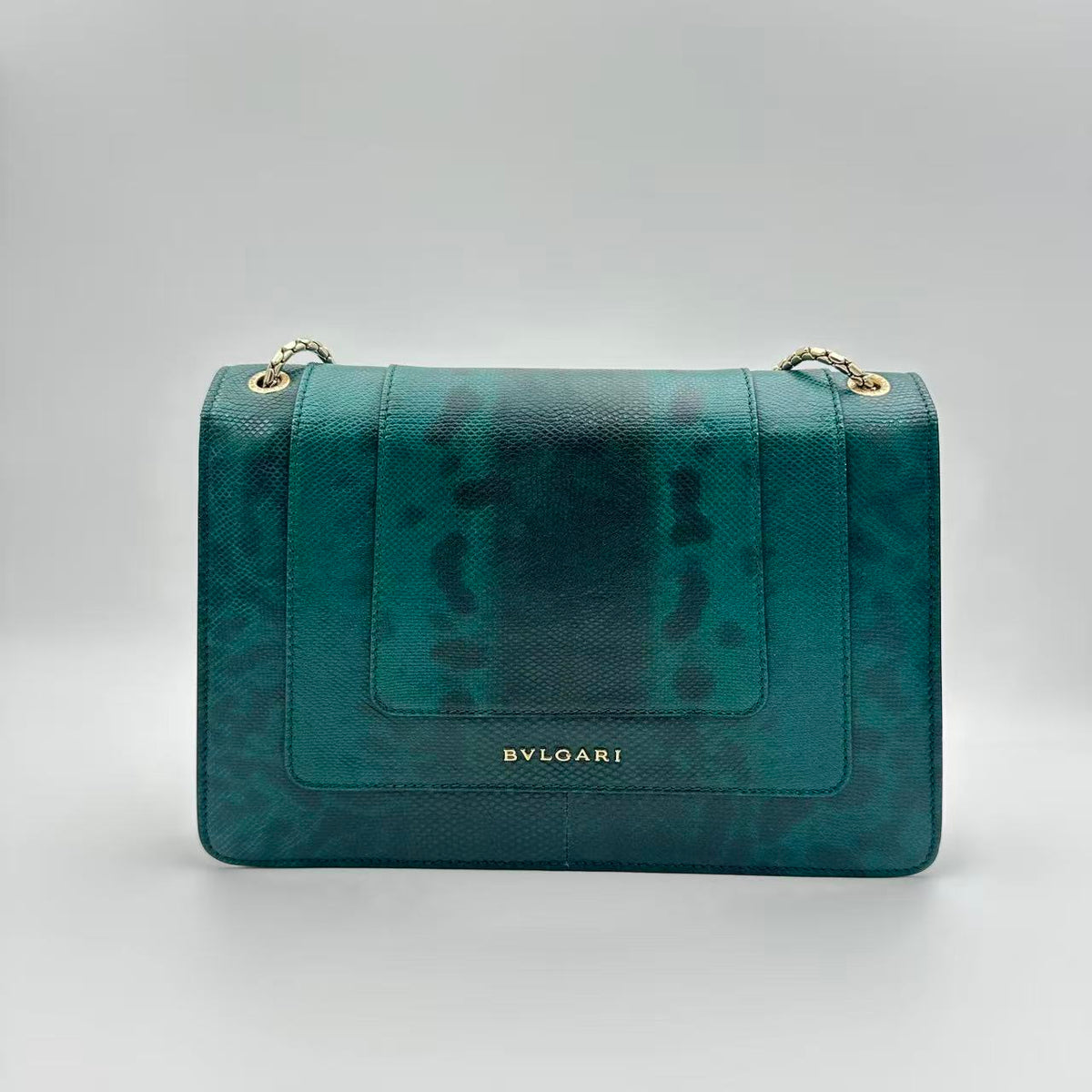 Bvlgari Serpenti Forever Square Shoulder Bag Python Green — view 2 of 8 Serpenti Forever Square Shoulder Bag Python Green, view 2 of 8
