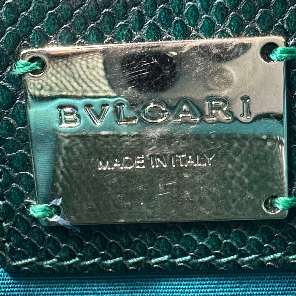 Bvlgari Serpenti Forever Square Shoulder Bag Python Green — view 5 of 8 Serpenti Forever Square Shoulder Bag Python Green, view 5 of 8