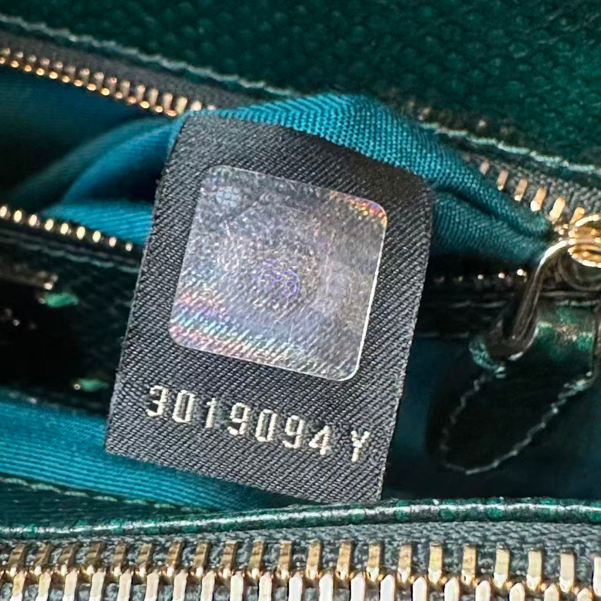 Bvlgari Serpenti Forever Square Shoulder Bag Python Green — view 7 of 8 Serpenti Forever Square Shoulder Bag Python Green, view 7 of 8