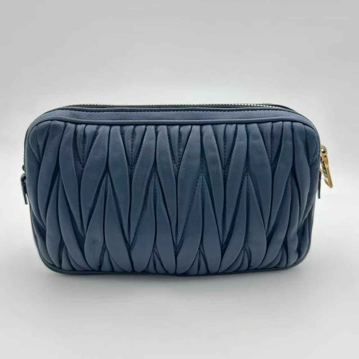 Miu Miu Small Camera Case Crumpled Lambskin Blue — view 2 of 7 Small Camera Case Crumpled Lambskin Blue, view 2 of 7