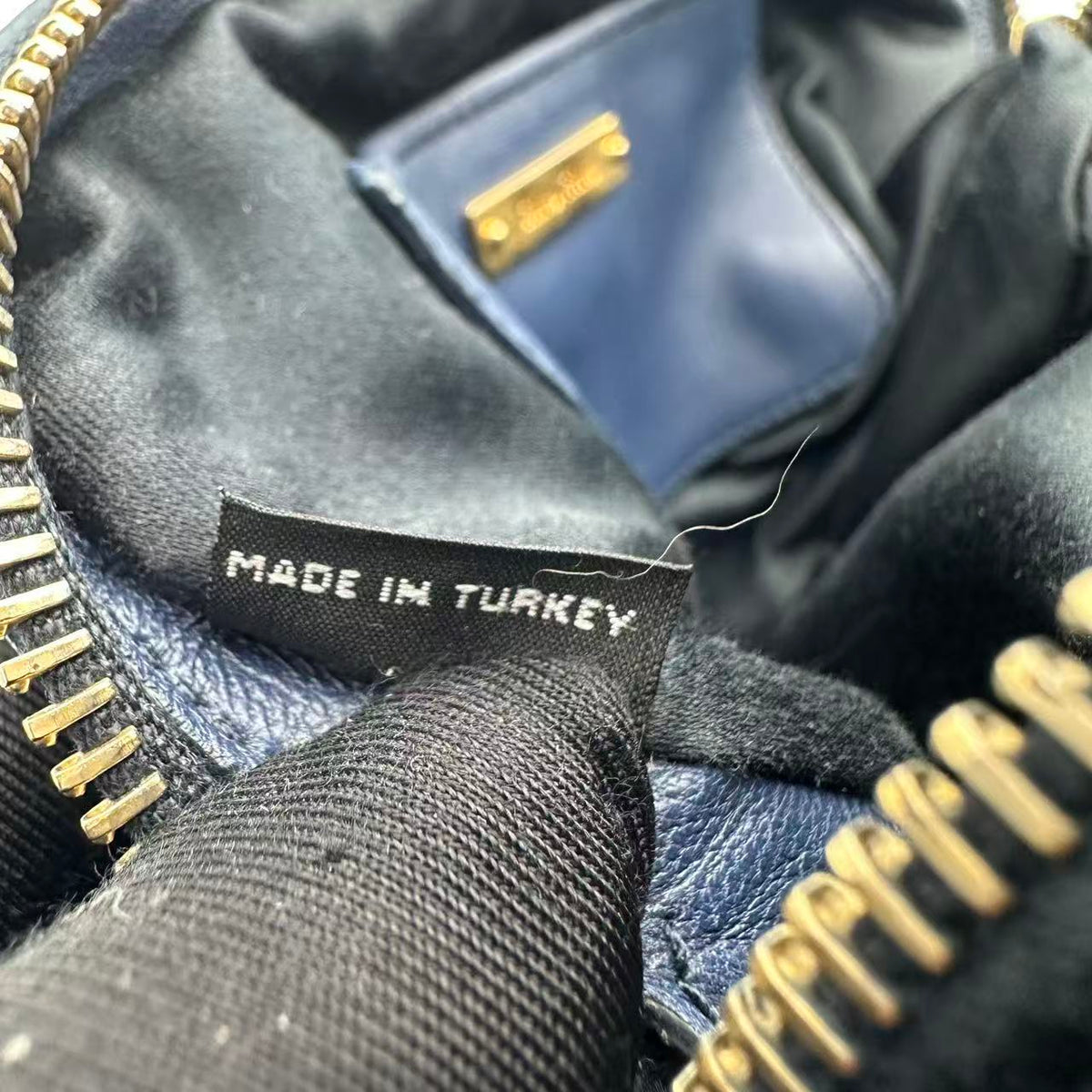 Miu Miu Small Camera Case Crumpled Lambskin Blue — view 6 of 7 Small Camera Case Crumpled Lambskin Blue, view 6 of 7