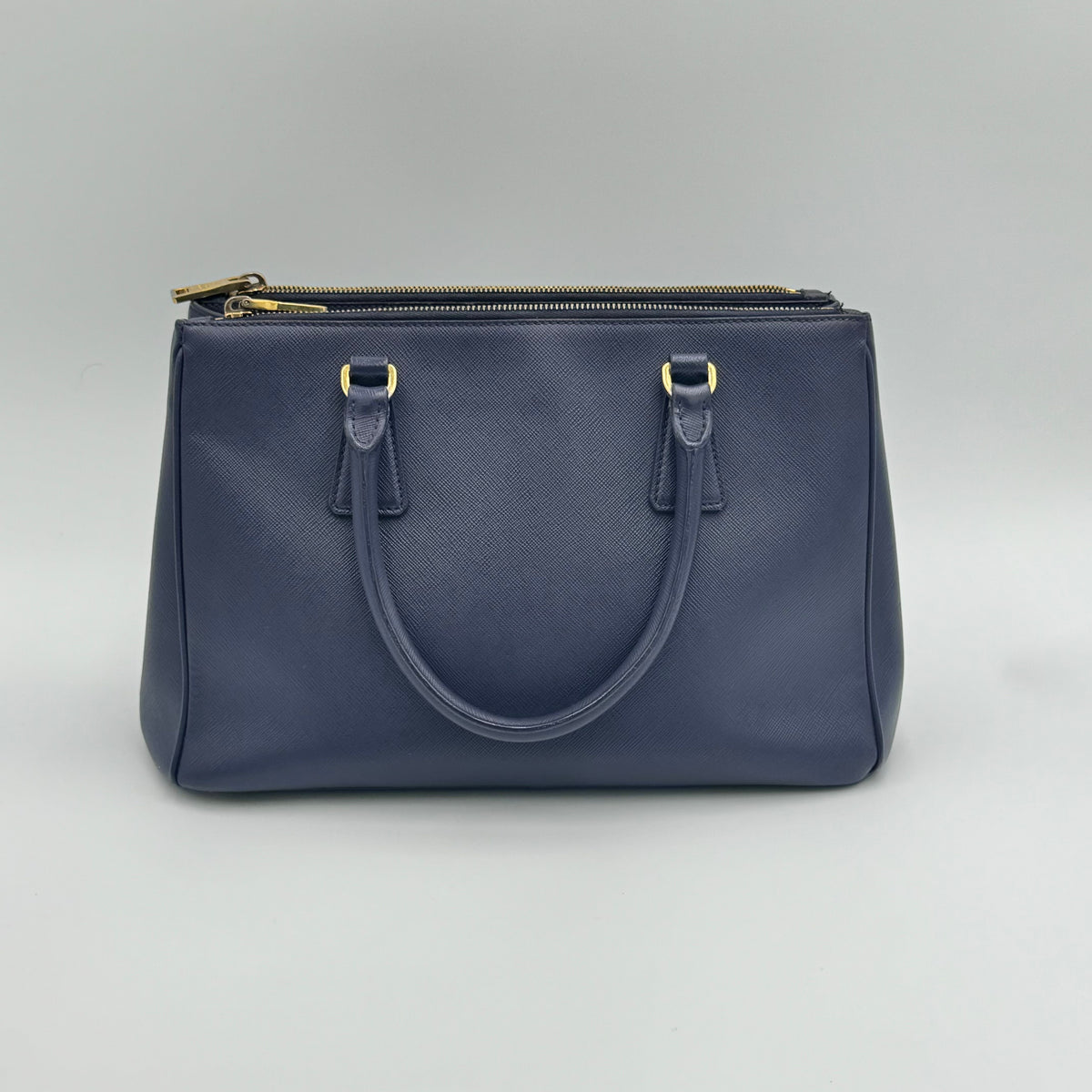 Saffiano LeatherDouble Zip Small Tote Bag (missing original strap) — view 2 of 9 Saffiano LeatherDouble Zip Small Tote Bag (missing original strap), view 2 of 9